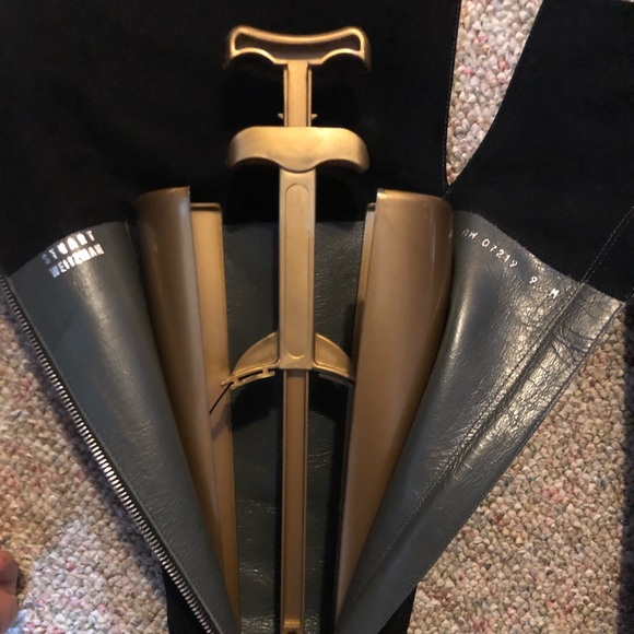 Stuart Weitzman black suede over the knee boots 9 - Picture 3 of 8